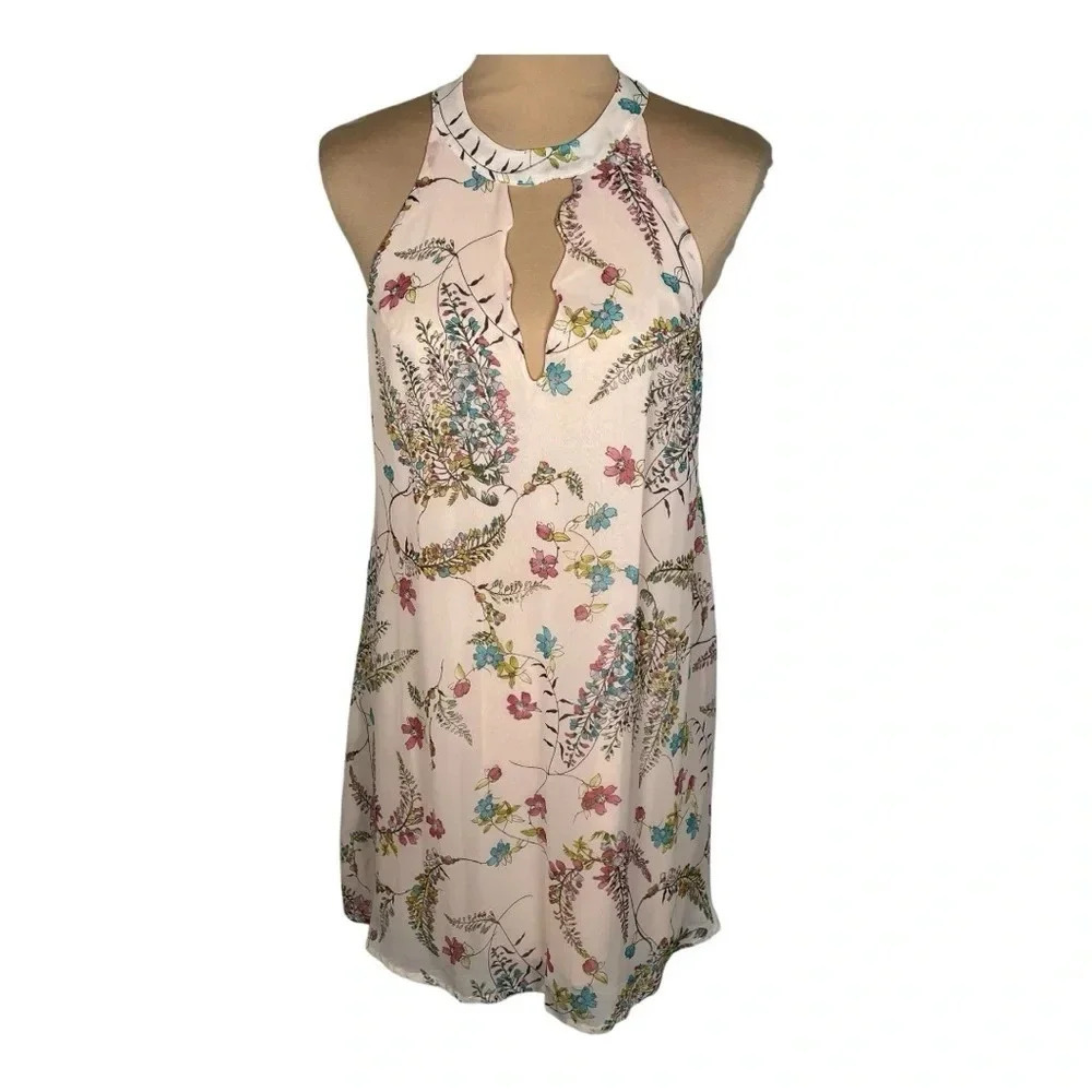 Arc NC Floral Pink Trapeze Swing Dress‎ NWT Small